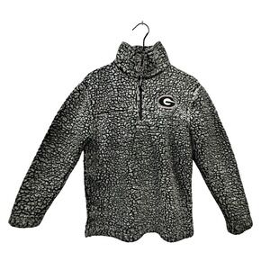 Boxercraft Georgia Bulldogs University Women XS Sherpa Fleece Quarter Zip Grey